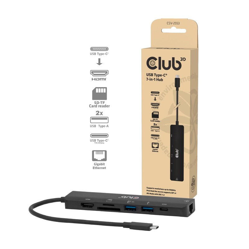 Club 3D USB Type-C® 7-in-1 Hub