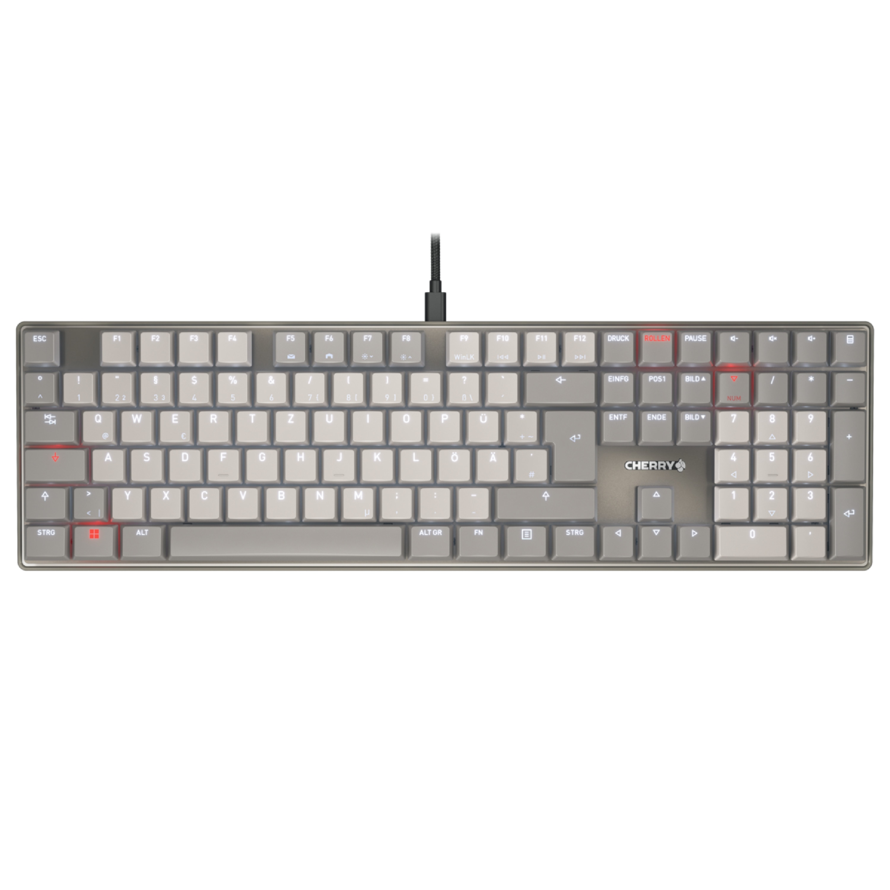 Cherry KC 500 MX LP Tastatur kabelgebunden, Mechanisch, Grau