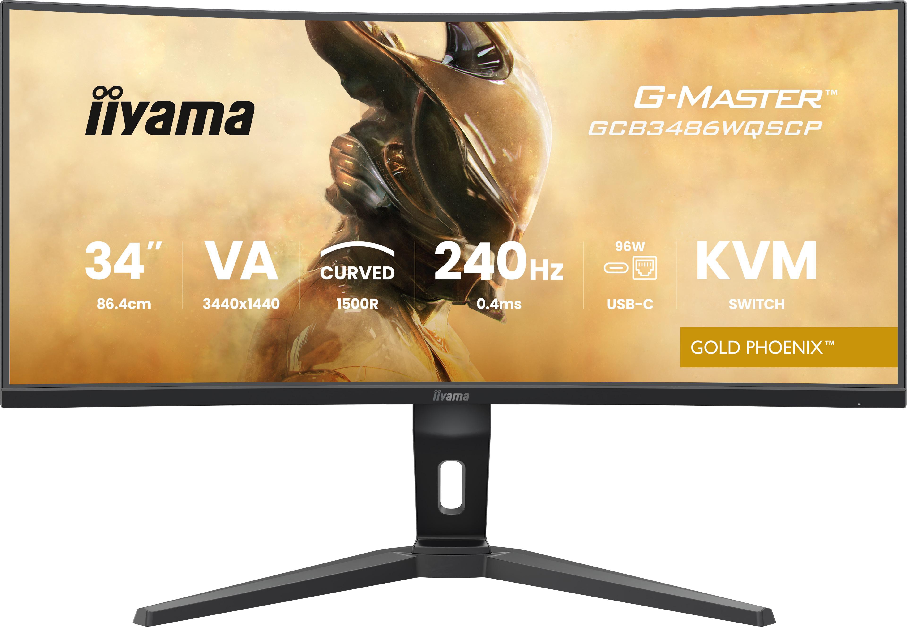 iiyama G-Master Gold Phoenix GCB3486WQSCP-B1 34 Zoll UWQHD VA Panel 21:9 240 Hz Curved Gaming Monitor