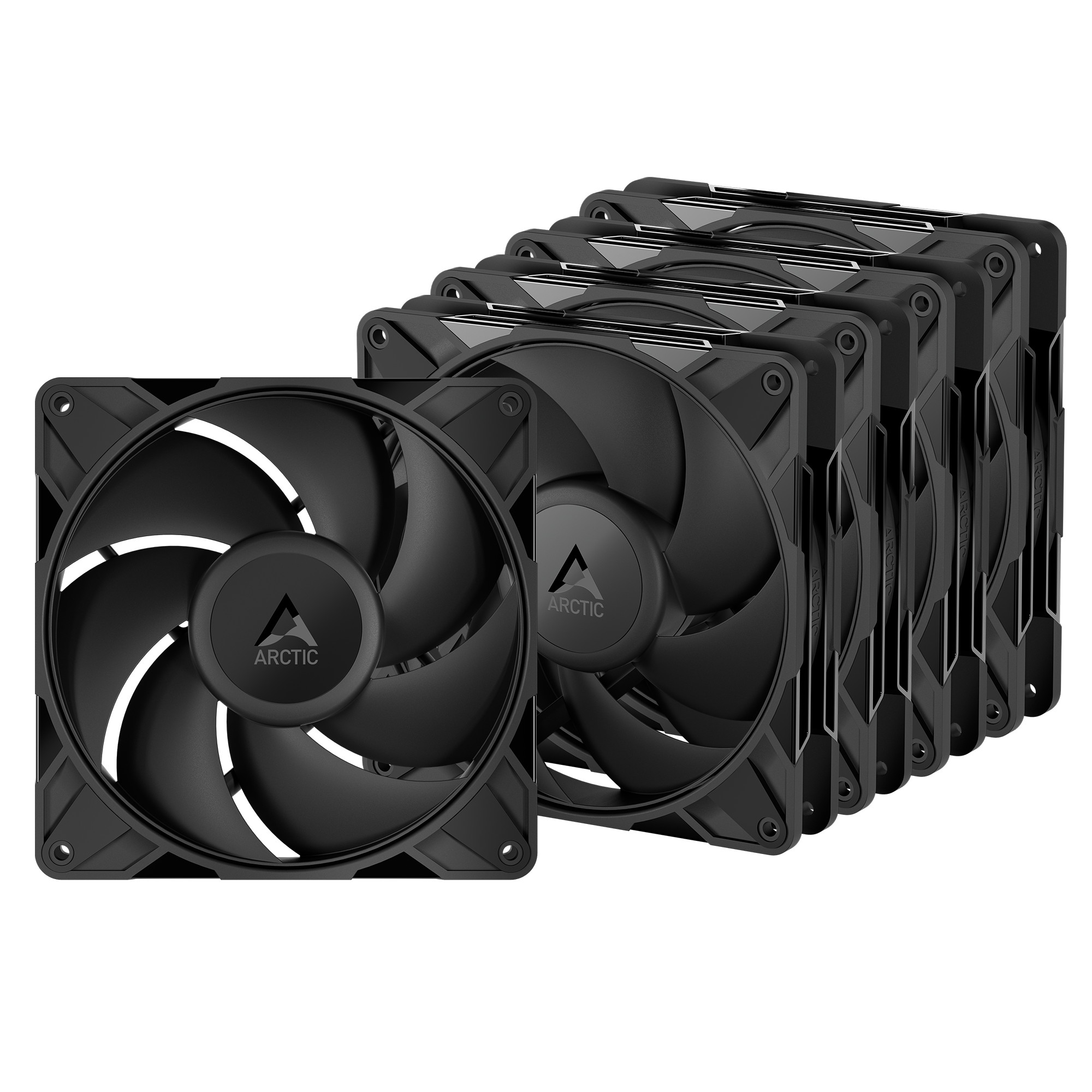 ARCTIC Gehäuselüfter P14 Pro PST PWM 140 mm schwarz 5er, 4-pin mit Kabelsplitter