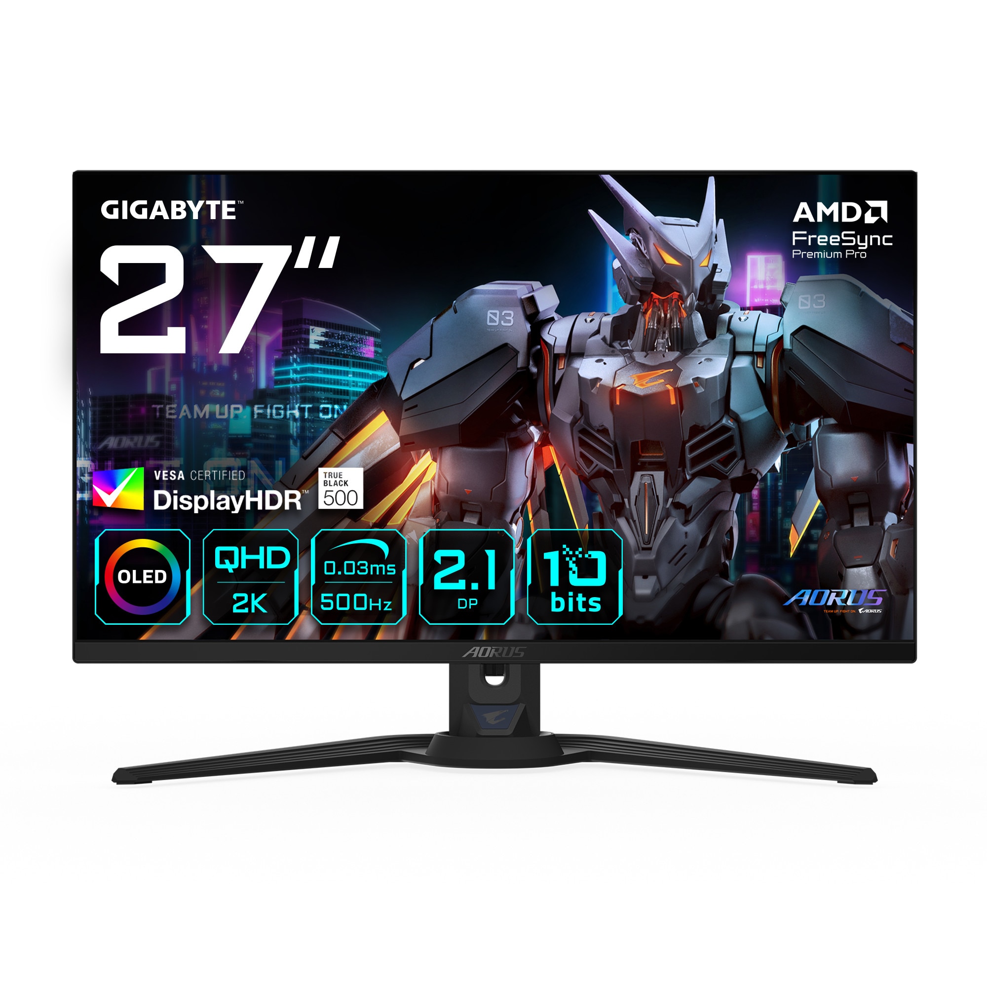 GIGABYTE AORUS FO27Q5P 27 Zoll WQHD OLED Panel 16:9 500 Hz Gaming Monitor