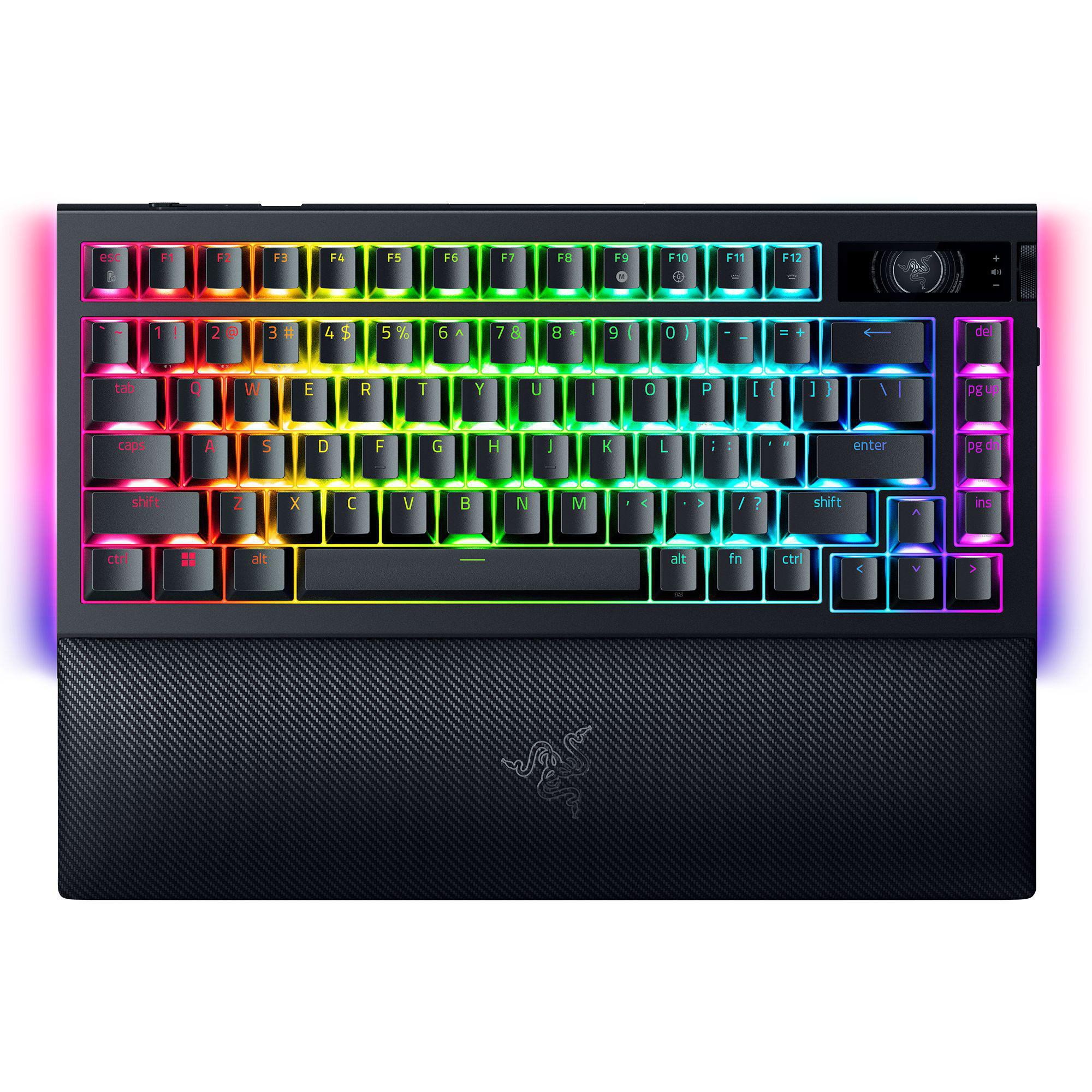 RAZER BlackWidow V4 Pro 75% Gaming Tastatur kabelgebunden / kabellos (Funk / Bluetooth), Mechanisch, Schwarz (Layout: englisch INT)