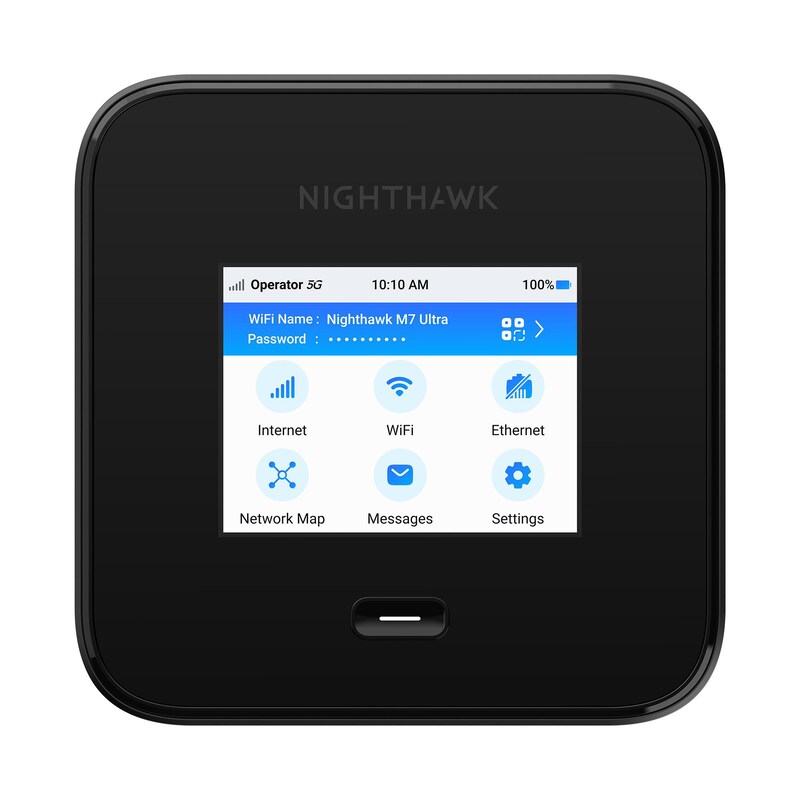 NETGEAR günstig Kaufen-Netgear Nighthawk M7 Pro 5G WiFi 7 Mobiler Hotspot-Router (MR7450). Netgear Nighthawk M7 Pro 5G WiFi 7 Mobiler Hotspot-Router (MR7450) <![CDATA[• mobiler mobiles Internet mit 5G-Modem mit Akku • Wi-Fi 7, 5G • 1x WAN, 1x 2.5GB-LAN • Lieferumfang: Router in