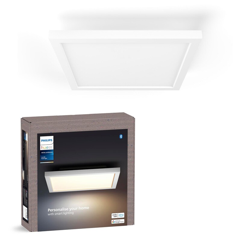 Philips Hue White Ambiance Aurelle Deckenleuchte Weiß + Integrierte Led 30X30cm