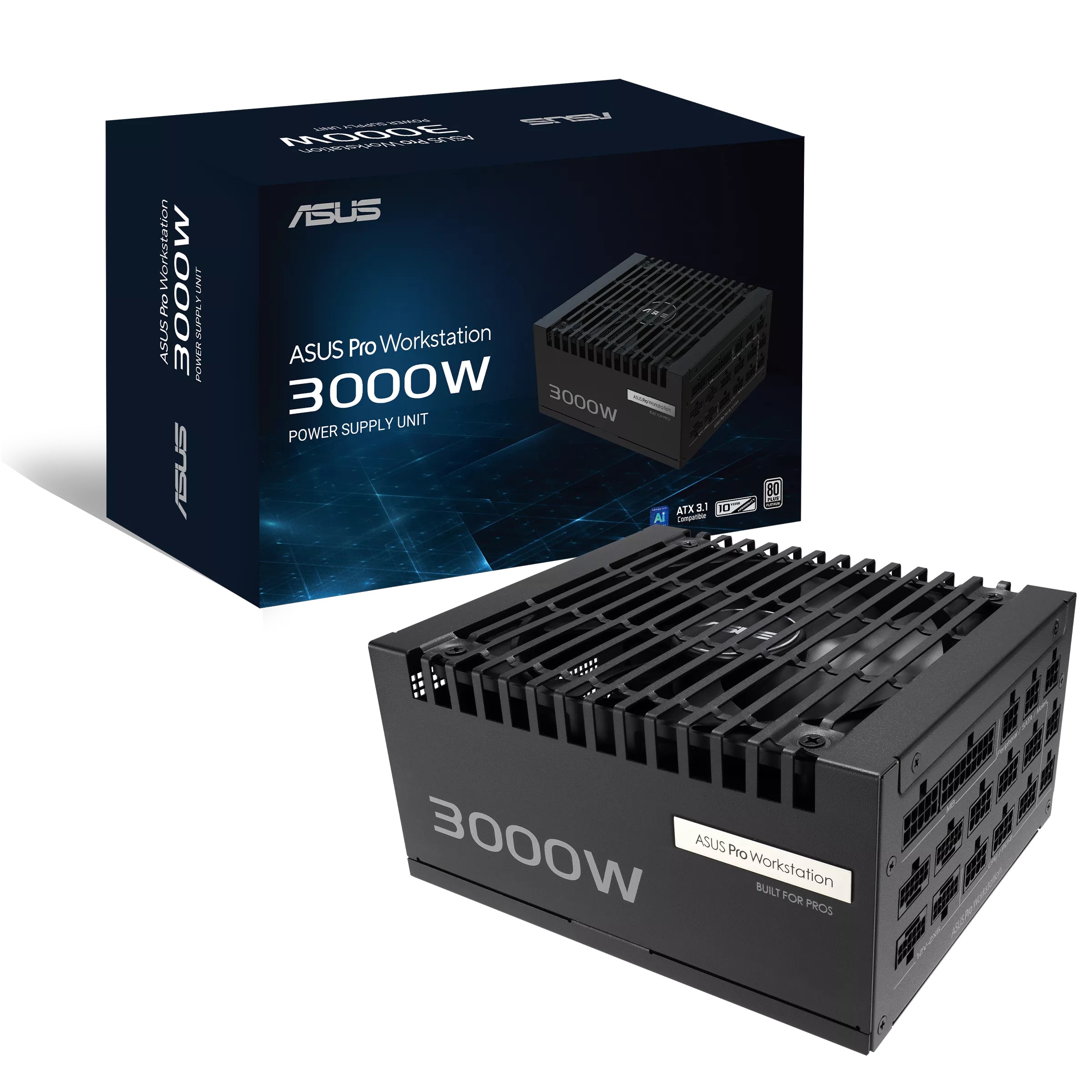 ASUS Pro WS 3000W ATX Netzteil ATX3.1 PCIe5.1 80+ Platinum schwarz