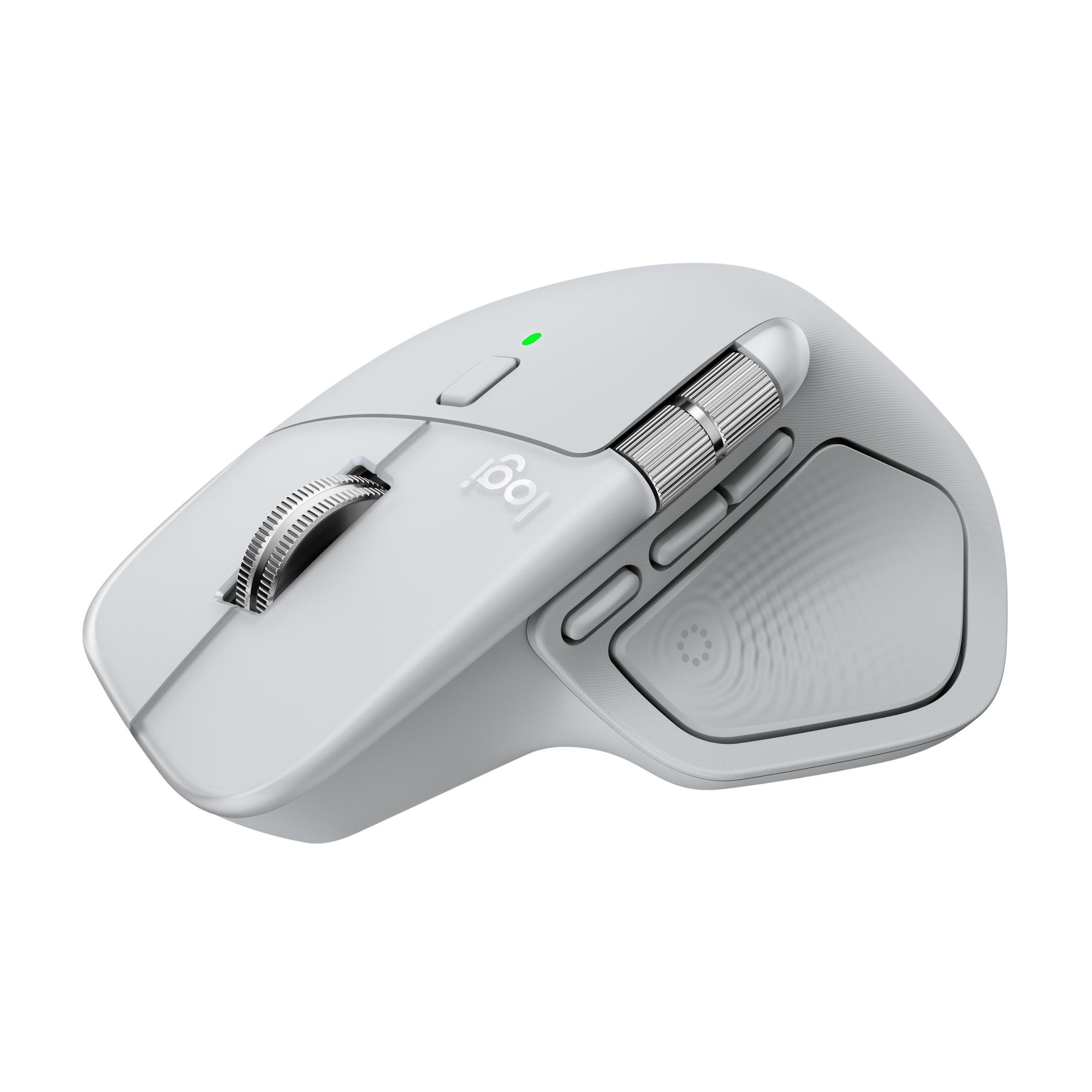 Logitech MX Master 4 für Mac Maus White Silver kabelgebunden / kabellos (Bluetooth) für Rechtshänder