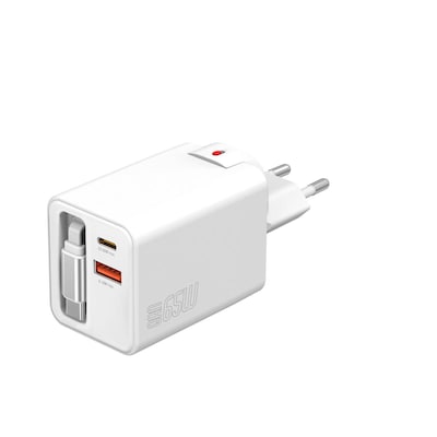 4Smarts Ladegerät GaN Flex Jojo 65W 2 USB-C+1 USB-A, weiß, PD-kompatibel