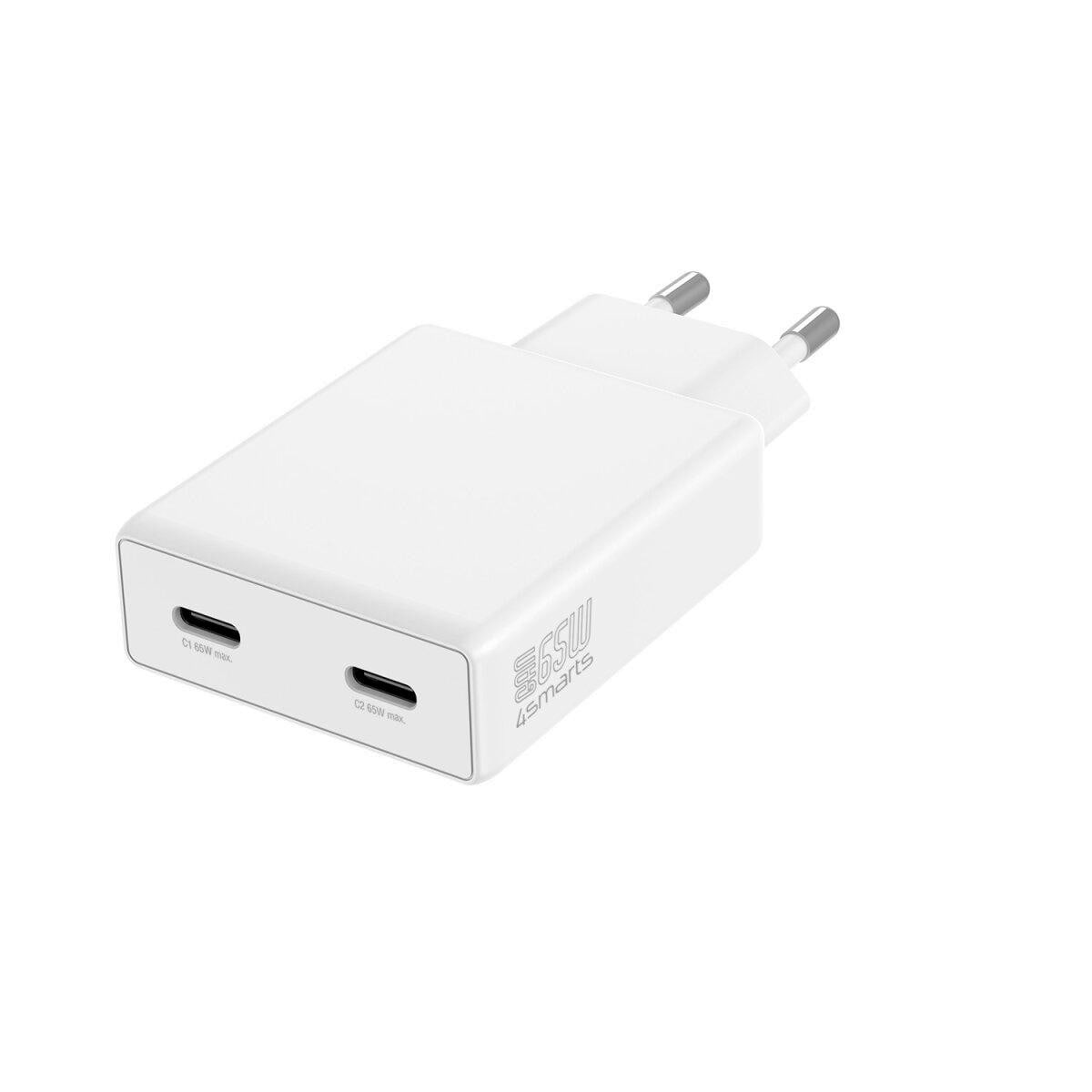 4smarts Netzladegerät PDPlug Slim 65W GaN 2C weiß