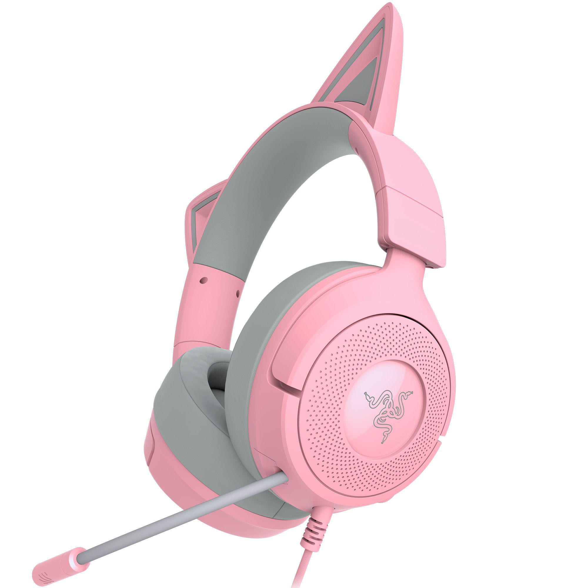 Razer Kraken Kitty V3 X Quartz/ Rosé - Kabelgebundenes Kitty-Headset für Gaming