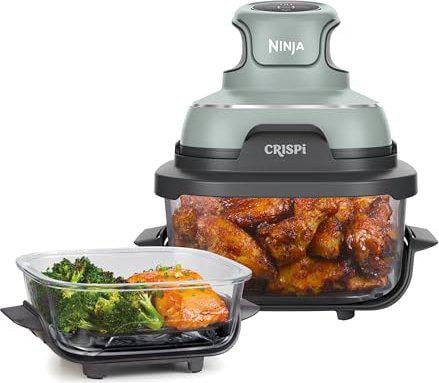 Ninja CRISPi 4-in-1 FN101EUSG Heißluftfritteuse 3,8 L grün/ transparent