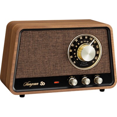 Sangean WR-101 Retro-Radio Echtholz-Gehäuse Nussbaum Vintage