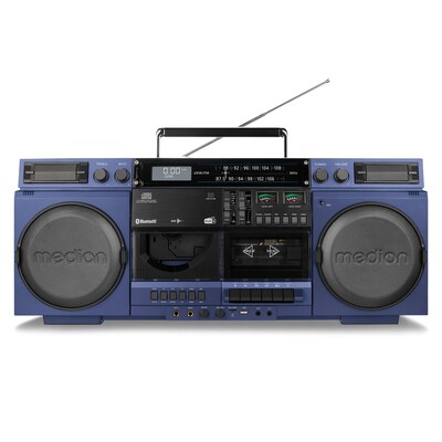Medion LIFE® P66538 Retro-Boombox blau