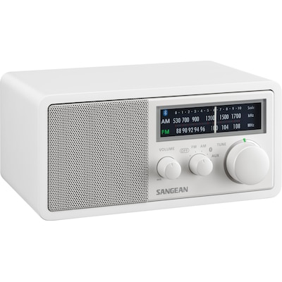 Sangean WR-11 BT Retro-Radio Echtholz-Gehäuse Mattweiß