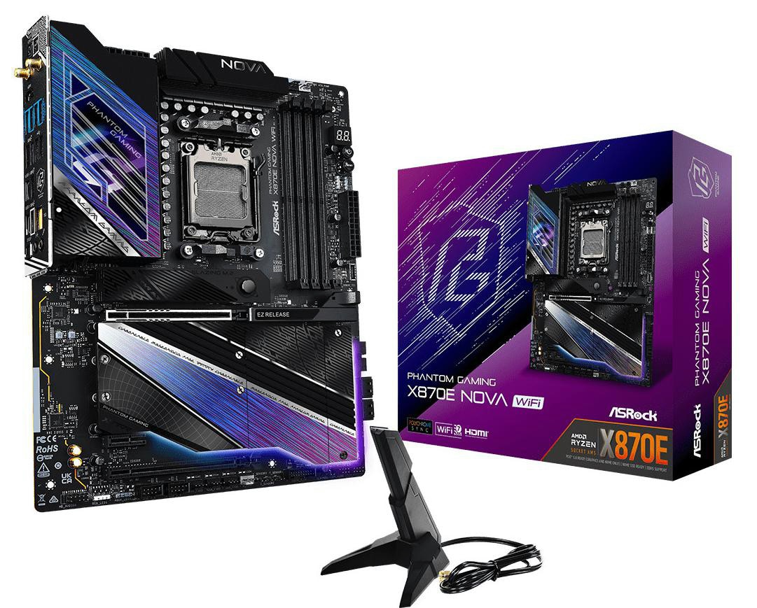 ASRock X870E Nova WiFi ATX Mainboard - Sockel AM5