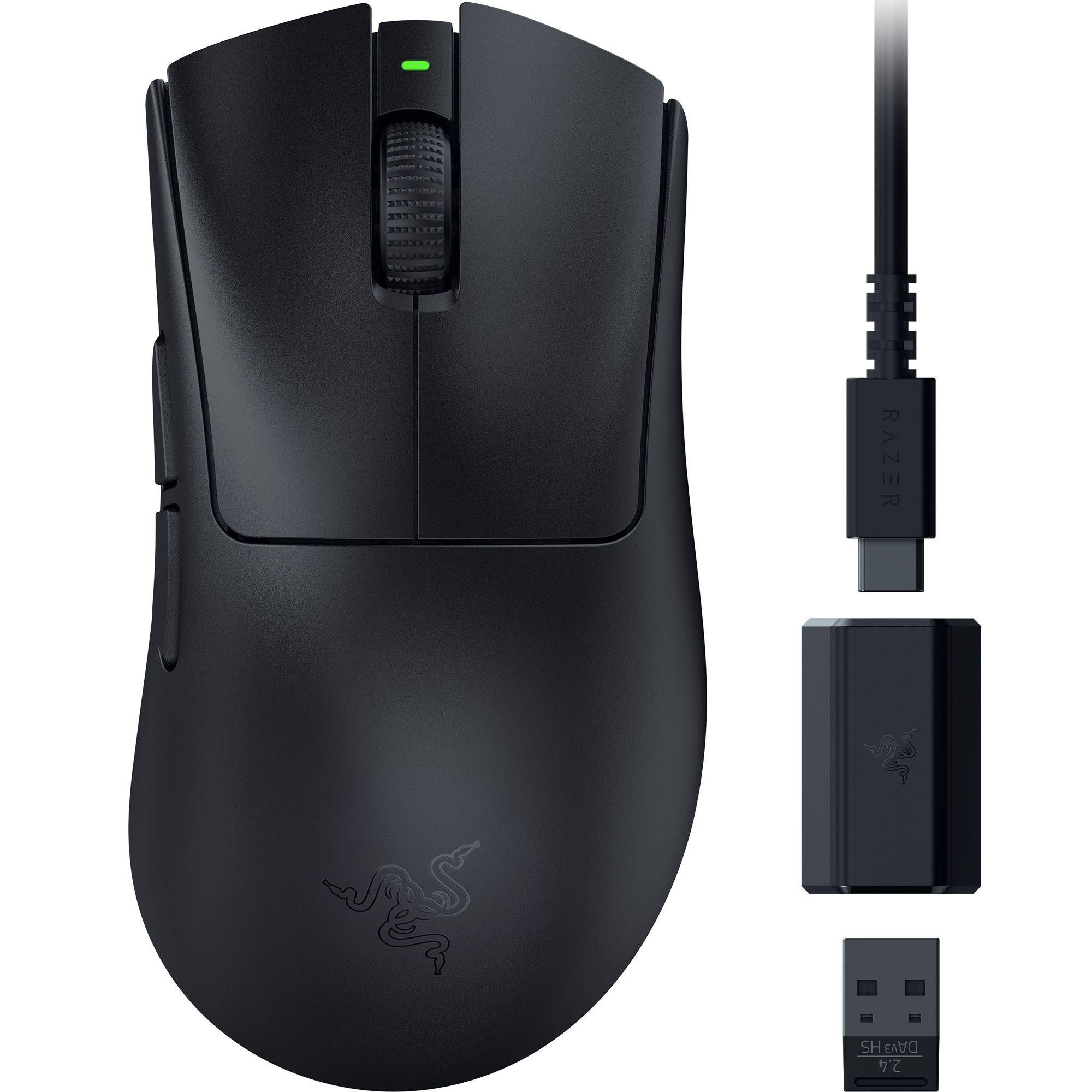 Razer DeathAdder V3 HyperSpeed Gaming-Maus Schwarz kabelgebunden / kabellos (Funk / Bluetooth) für Rechtshänder