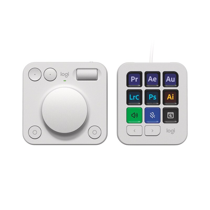 MX LP günstig Kaufen-Logitech MX Creative Console Pale Grey - MX Creative Dialpad, MX Creative Keypad, USB-C, Unterstützt Logi Options+. Logitech MX Creative Console Pale Grey - MX Creative Dialpad, MX Creative Keypad, USB-C, Unterstützt Logi Options+ <![CDATA[• Dig