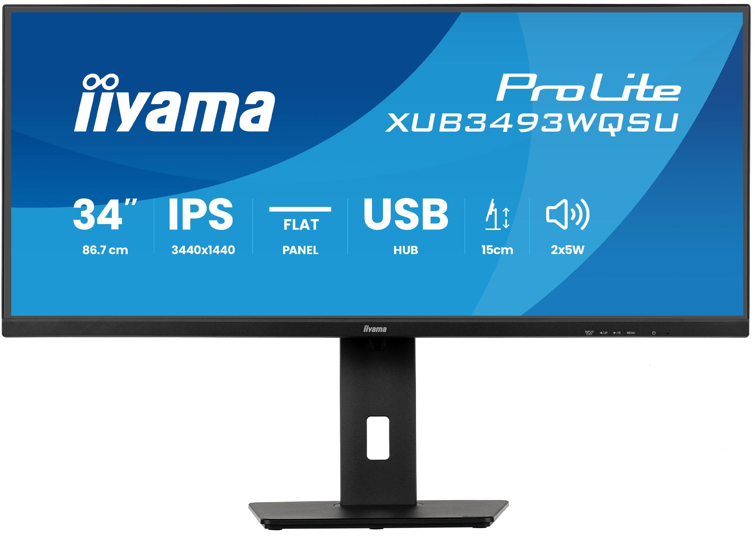 iiyama ProLite XUB3493WQSU-B6 34 Zoll UWQHD IPS Panel 21:9 120 Hz Monitor