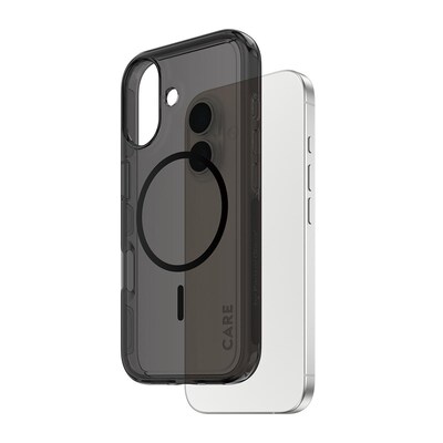 CARE by PanzerGlass® Flagship Case Transparent Urban Explorer Smokey m. Schwarz MagSafe iPhone 17