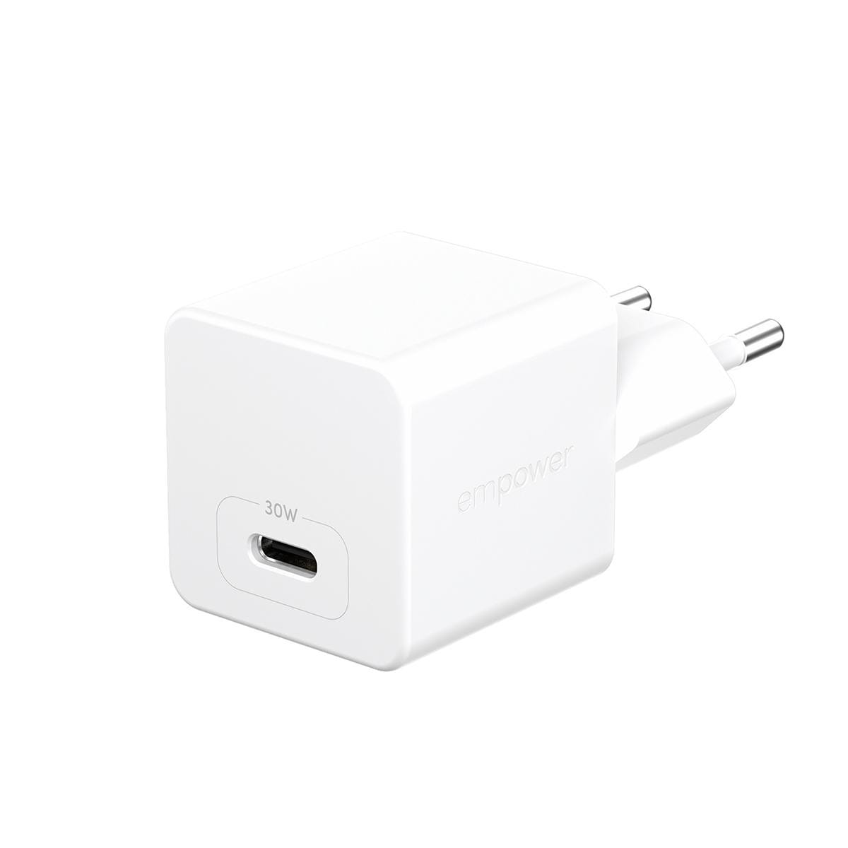 empower by PanzerGlass® Turbo 30W Ladegarät Single USB-C EU Anschluss Silber Weiß