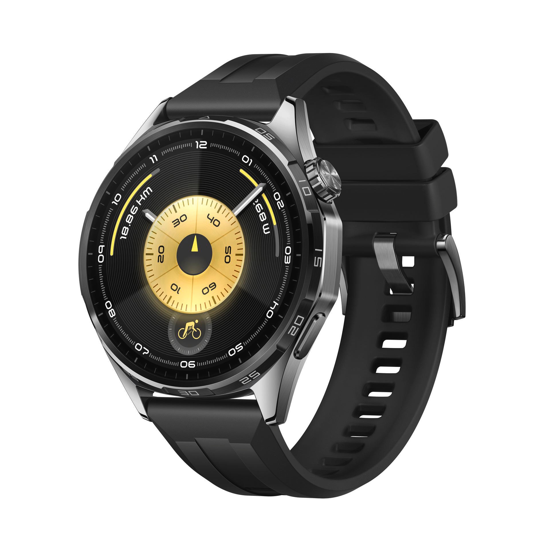 Huawei GT 6 (46mm) black | Smartwatch | Hochpräzises GPS- und Herzfrequenz-Tracking | Bis zu 21 Tage Akkulaufzeit | Kompatibel mit iOS und Android | professionelle Fahrrad-Features - Image 3