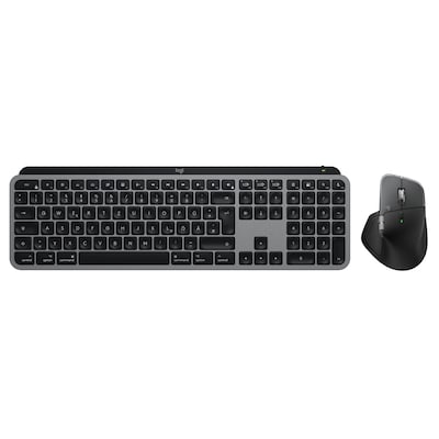 Logitech MX Master 4 Combo für Mac Space Black/ Schwarz, Kabellose Maus-Tastaturkombination, Bluetooth, Logi Bolt, Unterstützt Logi Options+