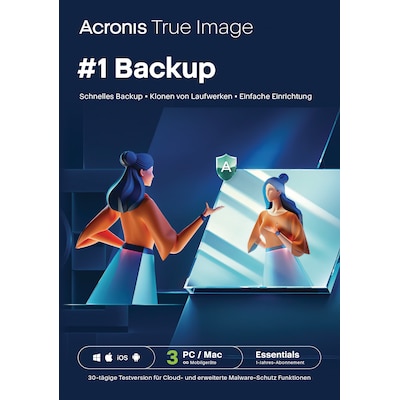 Acronis True Image Essentials Subscription 3 Computer - 1 Jahr Subscription
