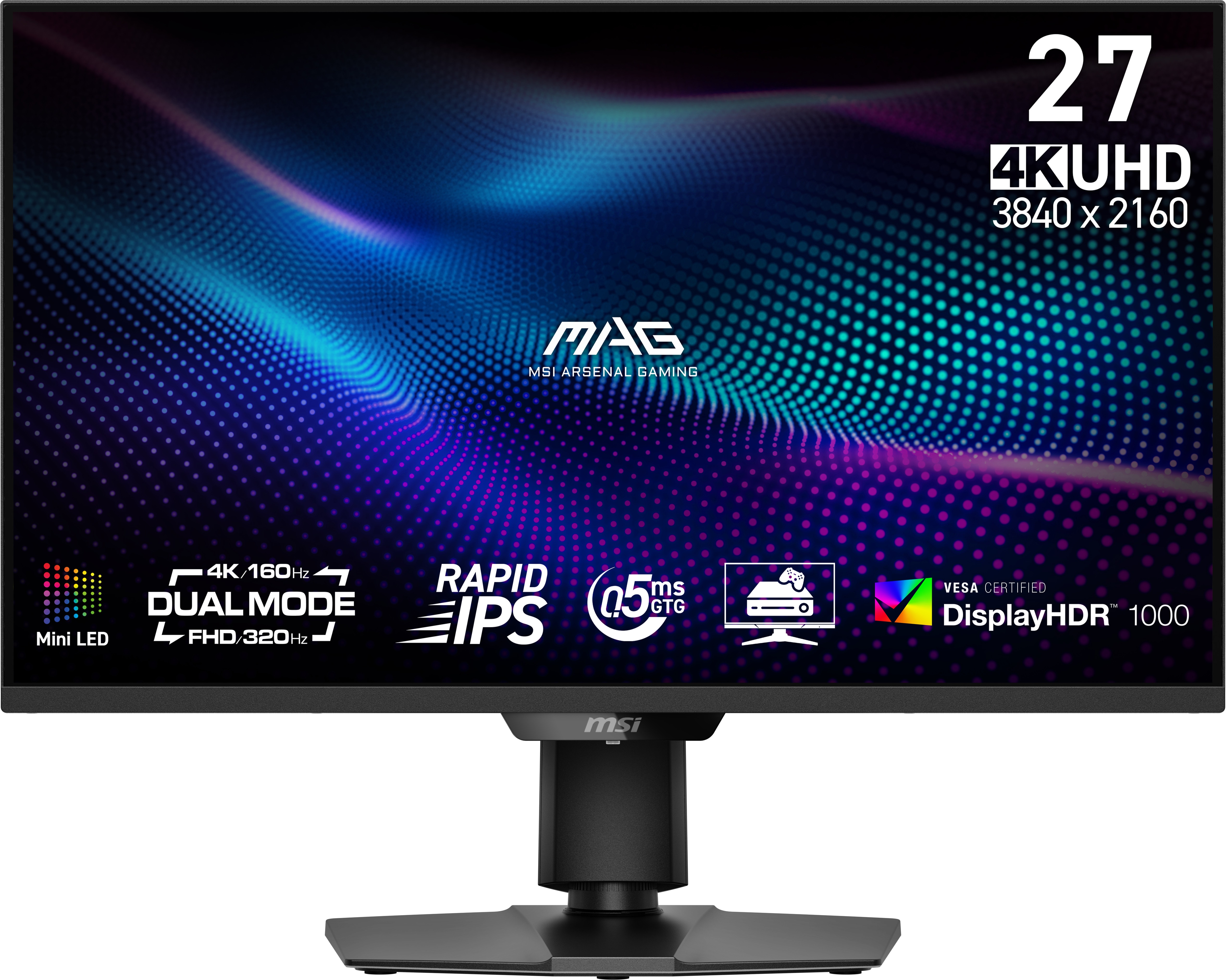 MSI MAG 274UPDFDE E16M 27 Zoll 4K (UHD) Rapid IPS Panel 16:9 160 Hz Dual Mode Gaming Monitor