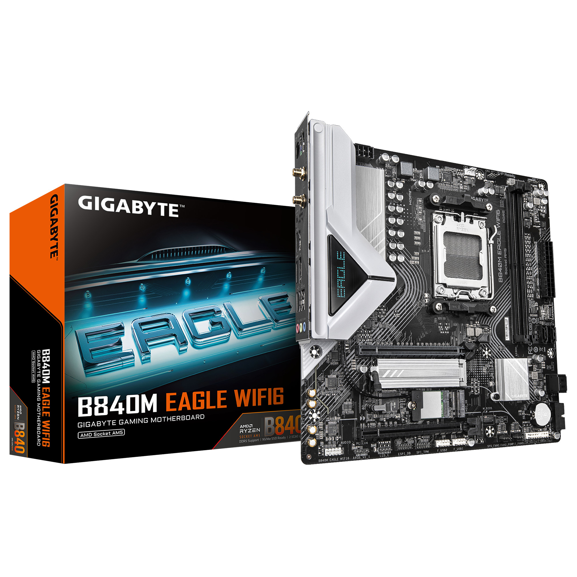 Gigabyte Micro-Atx Mainboard - Sockel Am5 B840m Eagle Wifi6