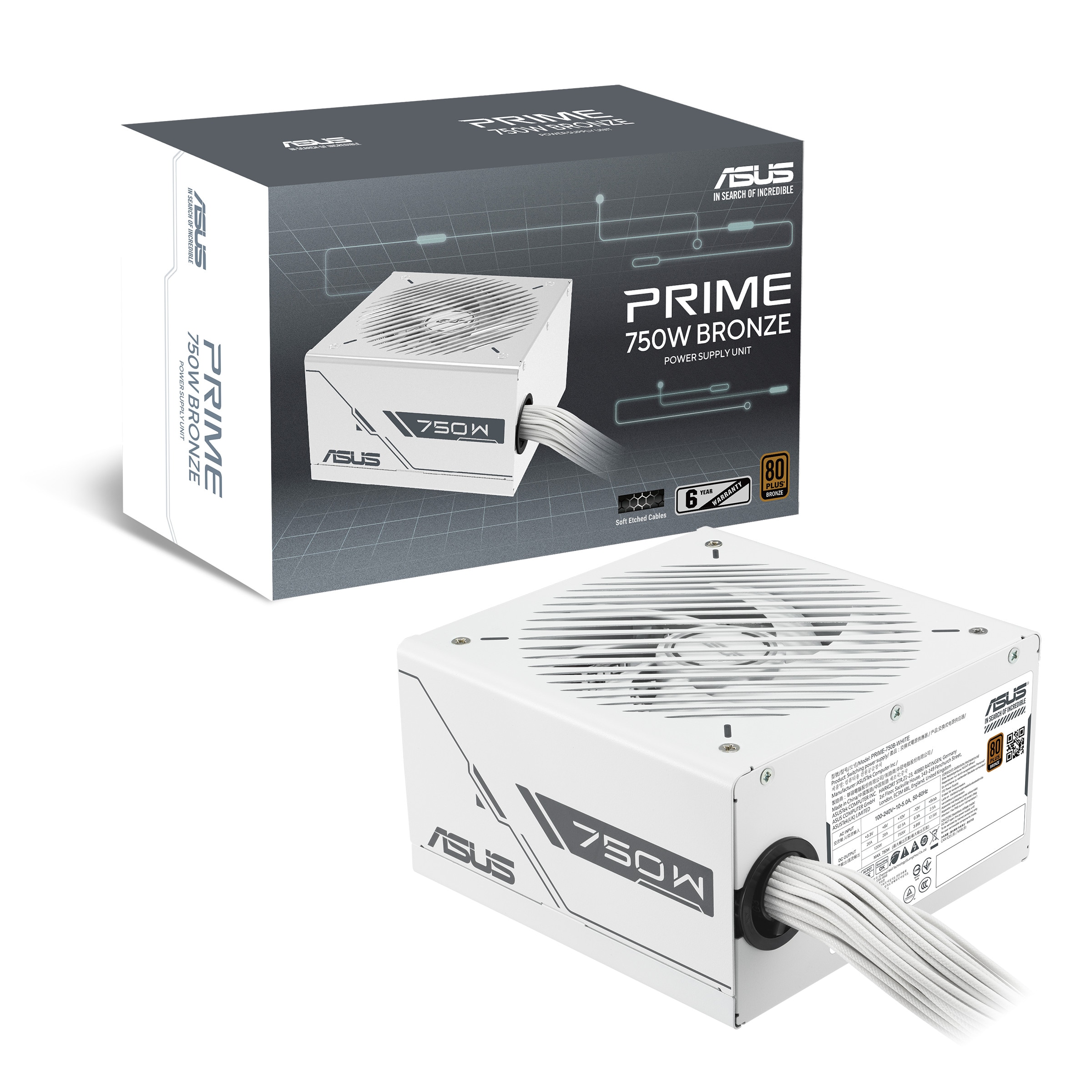 ASUS PRIME-750B-WHITE 80+Bronze 750W ATX Netzteil