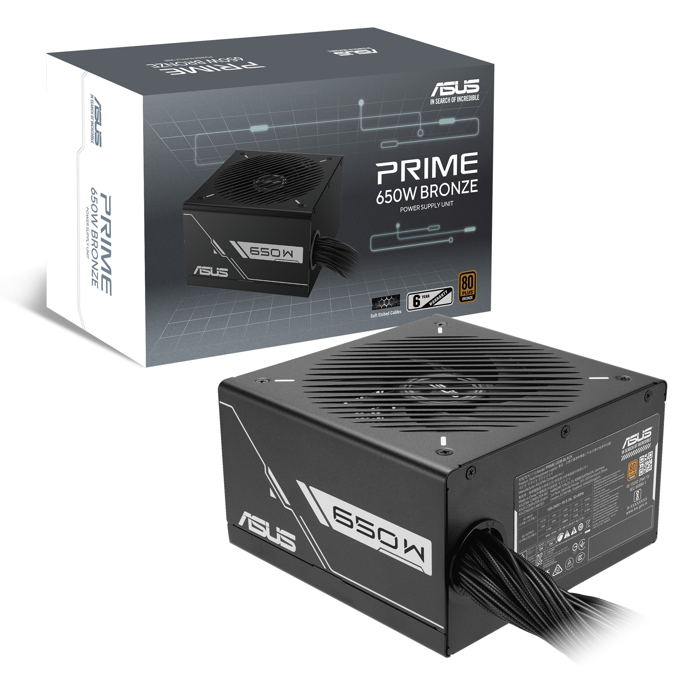 ASUS PRIME-650B-BLACK 80+Bronze 650W ATX Netzteil