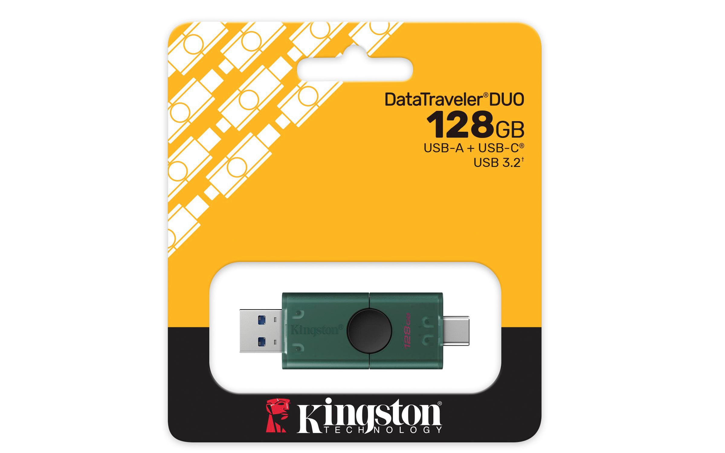 Kingston 128 GB DataTraveler DuoG2 3.2 Gen1 USB-Stick Schwarz/Grün