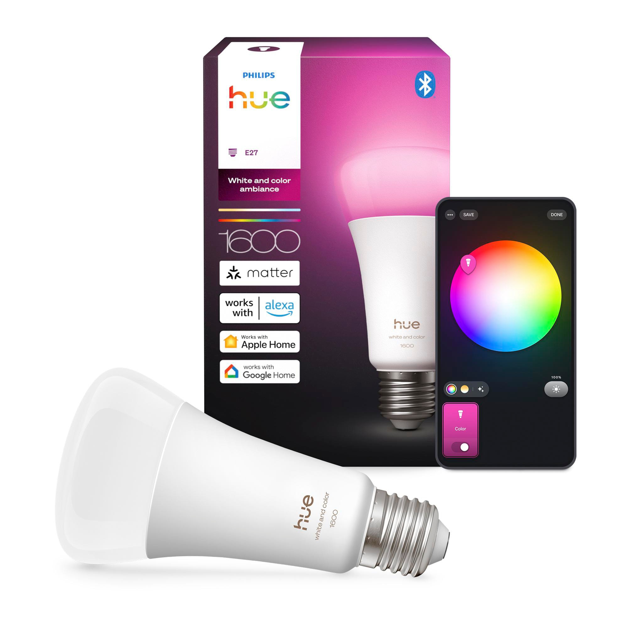 Philips-Hue Lampe Philips Hue White And Color Ambiance A67 E27 1600 Lumen Bluetooth Zigbee - Image 9