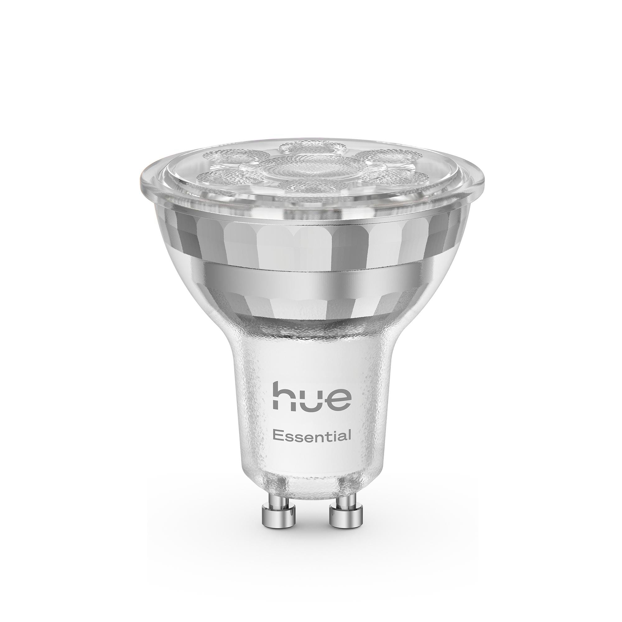 Philips Hue Essential smarte GU10 LED Lampe, Weiß und Farbig, 4,7 W, 2200K-6500K, dimmbar, funktioniert mit gängigen Smart-Home-Assistenten, 1er Pack