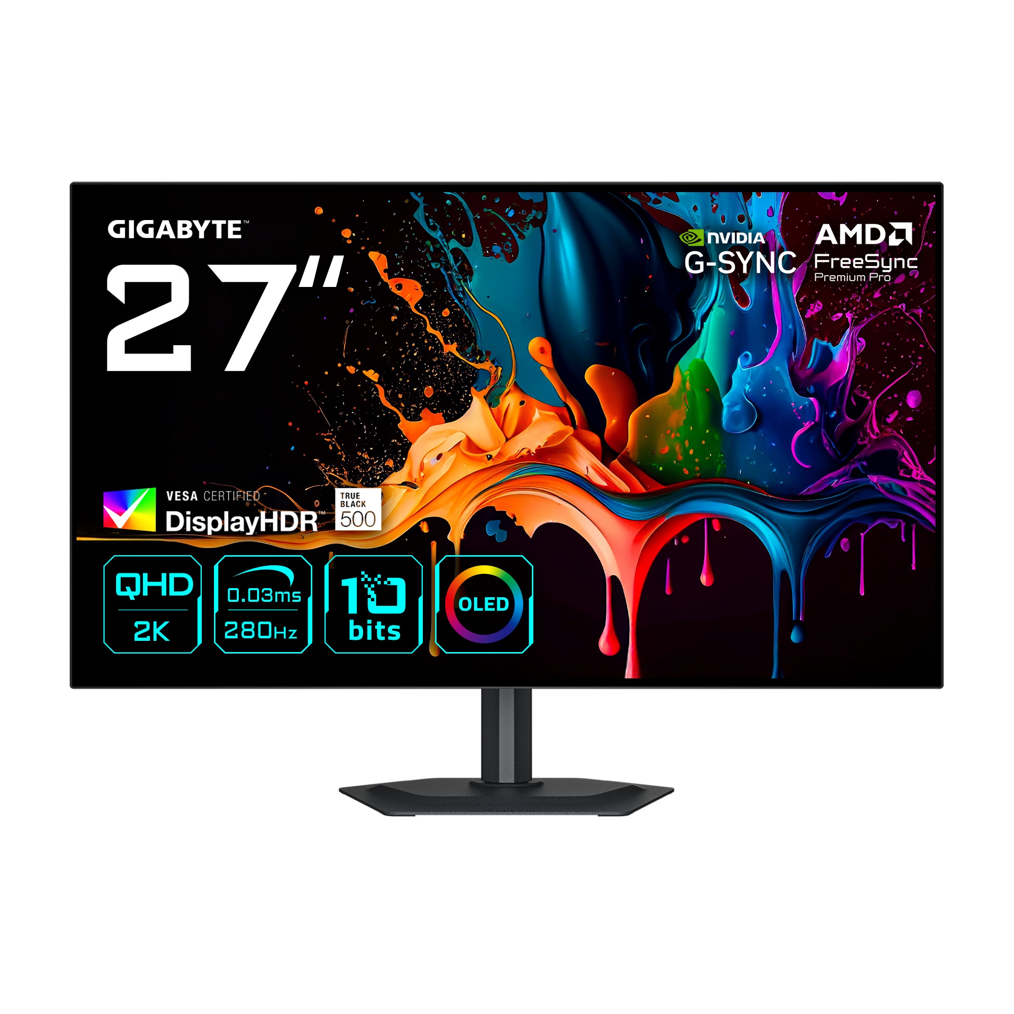 GIGABYTE MO27Q28G 27 Zoll WQHD wOLED Panel 16:9 280 Hz Gaming Monitor