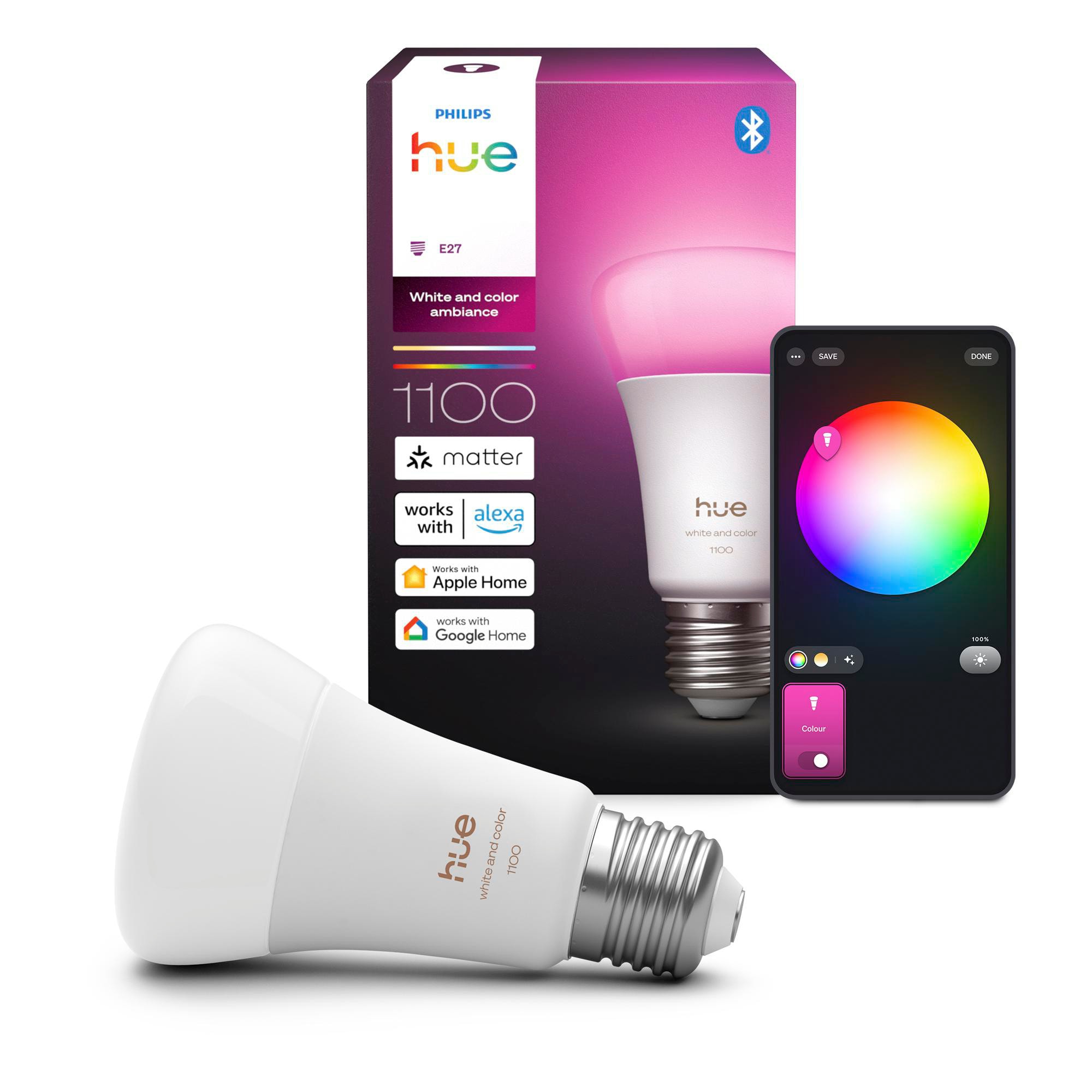 Philips Hue smarte LED-Lampe 1100 lm White and Color Ambiance E27 - Image 4