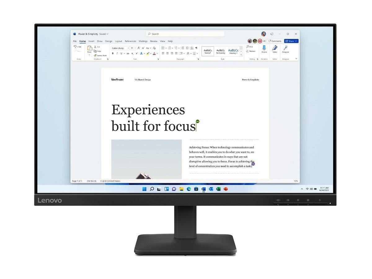 Image of Lenovo L27-4e 27 Zoll Full HD IPS LED 16:9 100 Hz Monitor