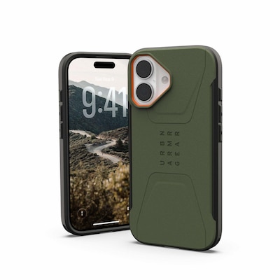 UAG Urban Armor Gear Civilian MagSafe Case Apple iPhone 17 olive/pop orange