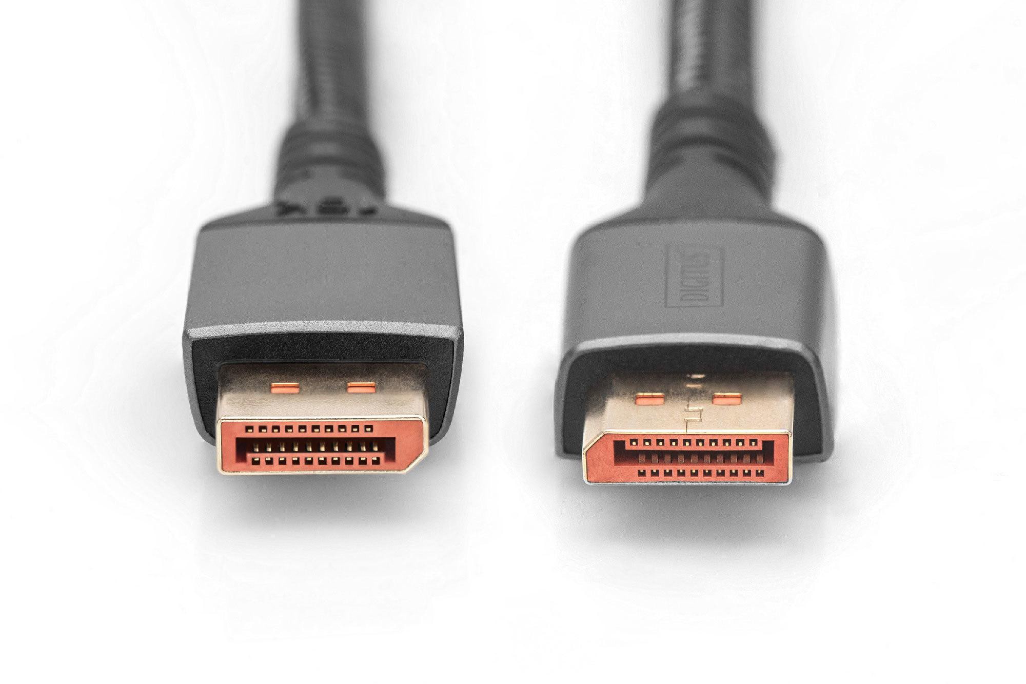 DIGITUS 16K DisplayPort Anschlusskabel Version 2.1 1m 80G schwarz