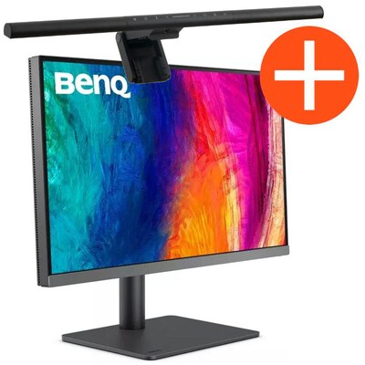Image of BenQ PD2706U 68,6cm (27") 4K UHD Grafik-Monitor + ScreenBar Pro Monitor Lampe schwarz