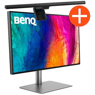 Image of BenQ PD3225U 80cm (31,5") 4K Grafik-Monitor + ScreenBar Pro Monitor Lampe schwarz