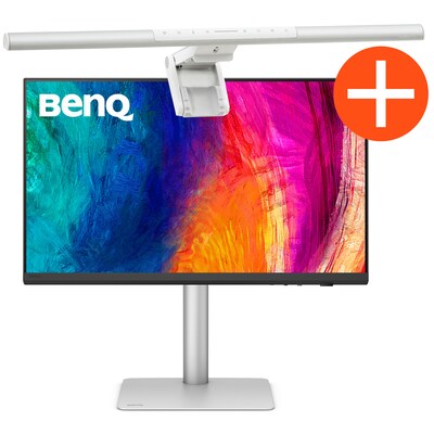Benq  PD2730S 68,6cm (27″) 5K IPS Designer Monitor + ScreenBar Pro Monitor Lampe silber | 04718755094842
