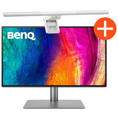 Benq  PD2725U 68,6cm (27″) 4K IPS Design-Monitor + ScreenBar Pro Monitor Lampe silber | 04718755084973