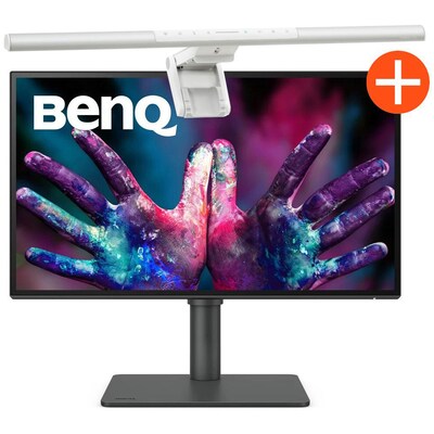 Benq  PD2506Q 63,5cm (25″) WQHD IPS Monitor + ScreenBar Pro Monitor Lampe silber | 04718755089732