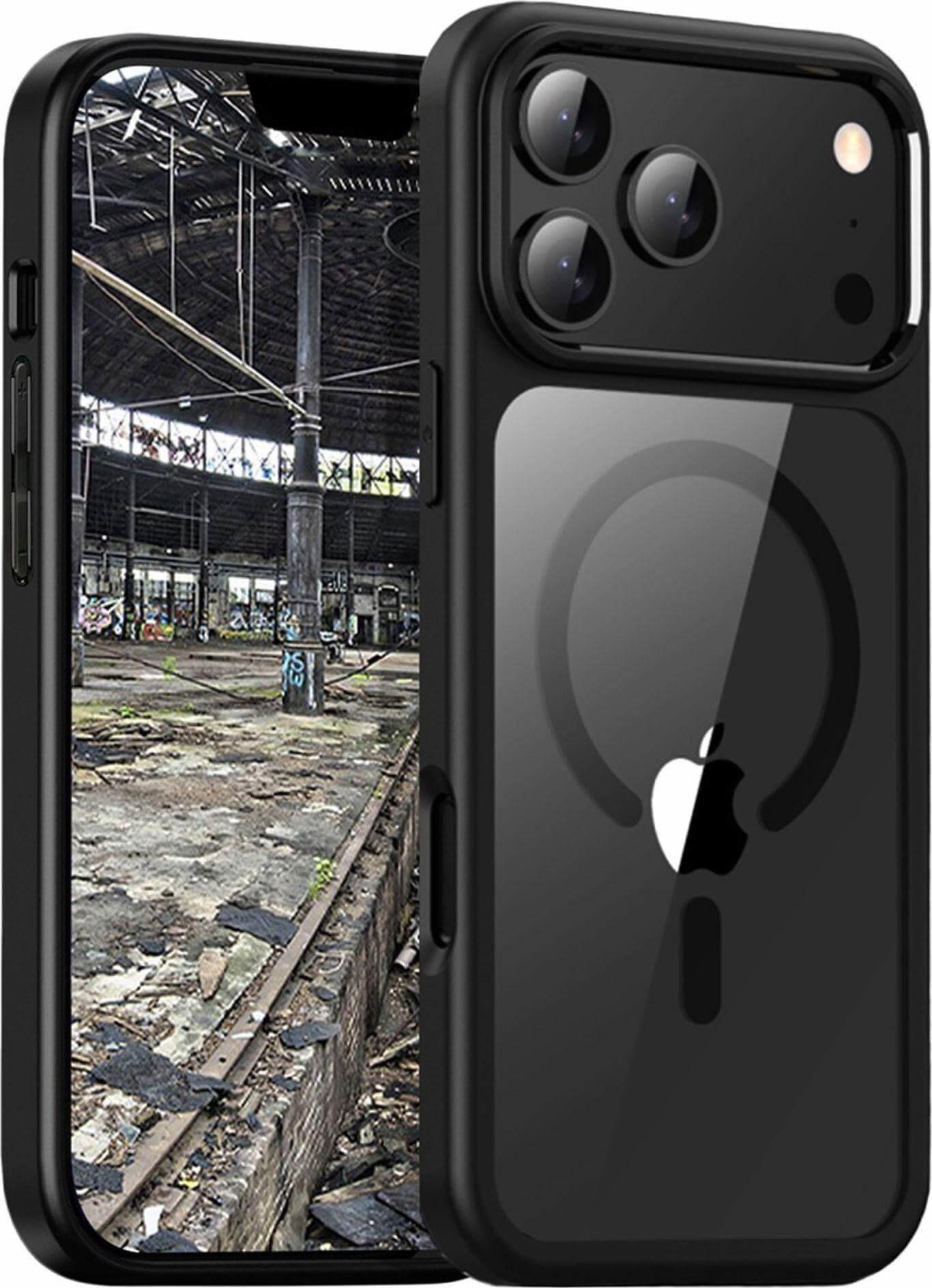 JT Berlin BackCase Pankow Hybrid MagSafe für iPhone Pro Max schwarz/transparent