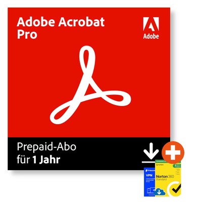 Adobe Acrobat Pro | Download & Produktschlüssel | inkl. Norton & F-Secure