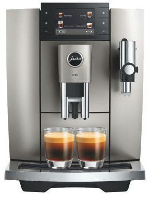 JURA E8 (ED) Kaffeevollautomat, 27 Spezialitäten, 3,5''-Farbdisplay, WiFi-fähig, Hot & Light Brew, Sweet Foam mit Sirup- & Schokoaufsatz, Energiesparmodus, Midnight Silver