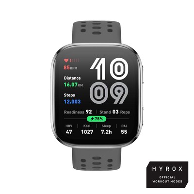 Image of Amazfit BIP 6 Aktivitäts-Tracker Charcoal HYROX-Modus
