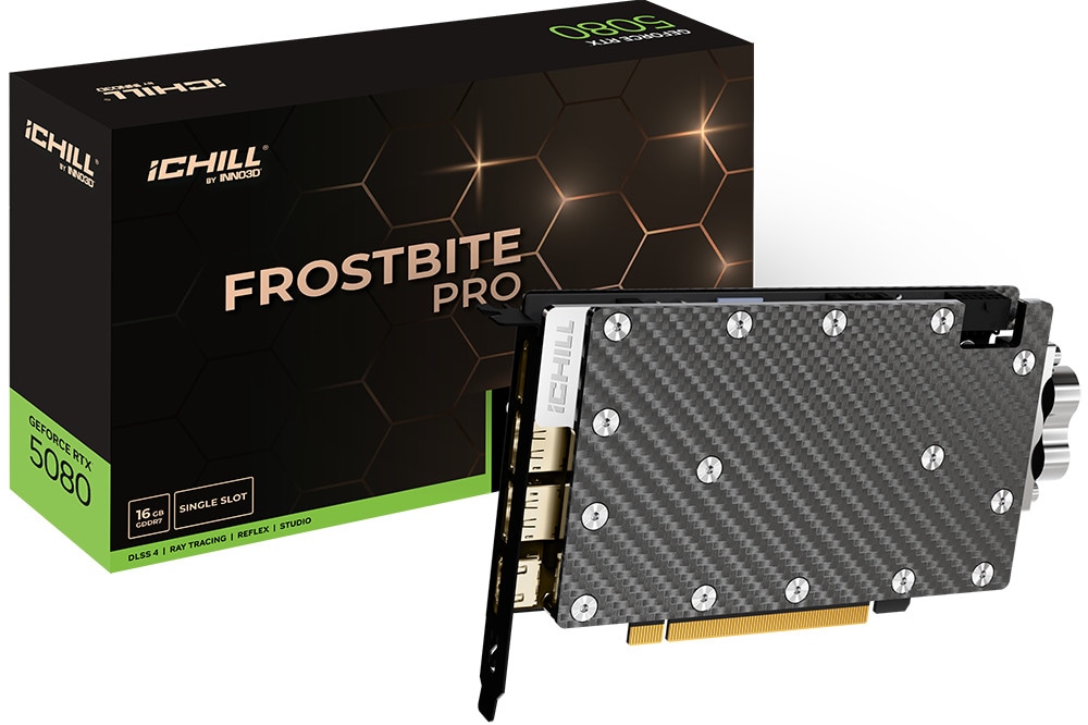 INNO3D GeForce RTX 5080 iCHILL FROSTBITE PRO 16GB Grafikkarte 3xDP/HDMI