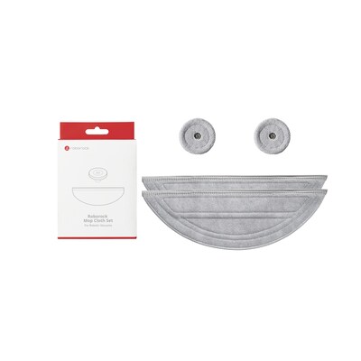 Roborock Robot VC Mop Cloth Set-Gray, HCTZ47RR, VibraRise Mop Cloth * 2 + Edgewise Mop Cloth