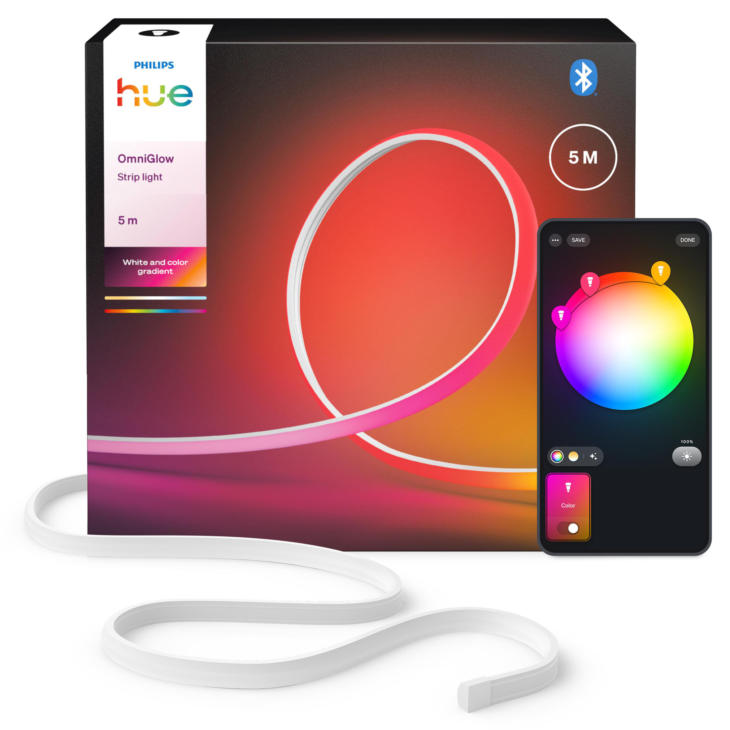 Philips Hue OmniGlow Gradient Lightstrip - 5m - Weiß - Image 3